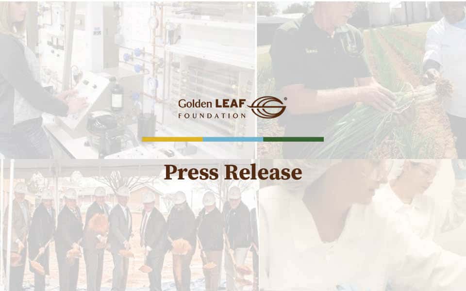 Golden LEAF announces more than $12.6 million in funding, including $10,108,307 in funding for the Community-Based Grants Initiative in Western North Carolina