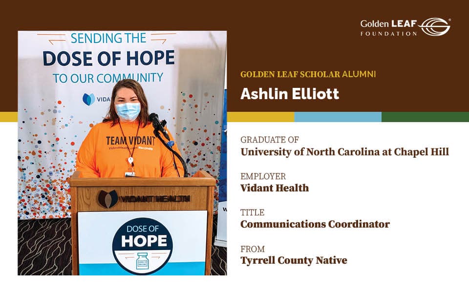 Golden LEAF Scholarship Alumni Spotlight: Ashlin Elliott