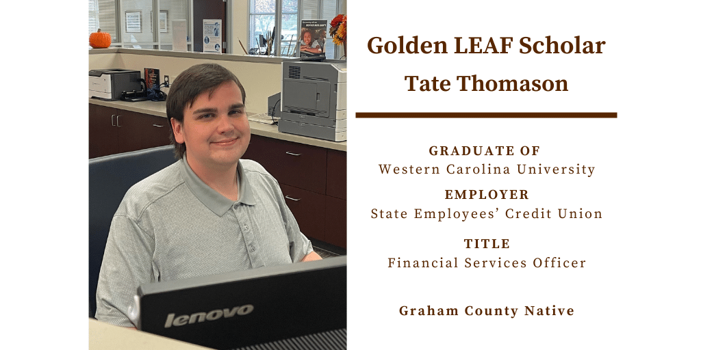Golden LEAF Scholarship Alumni Profile: Tate Thomason