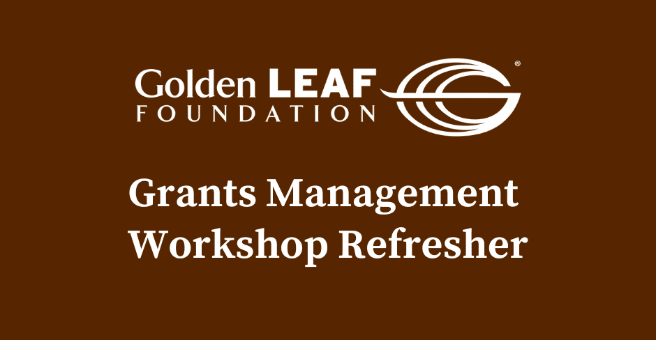 Grants Management Workshop Refresher