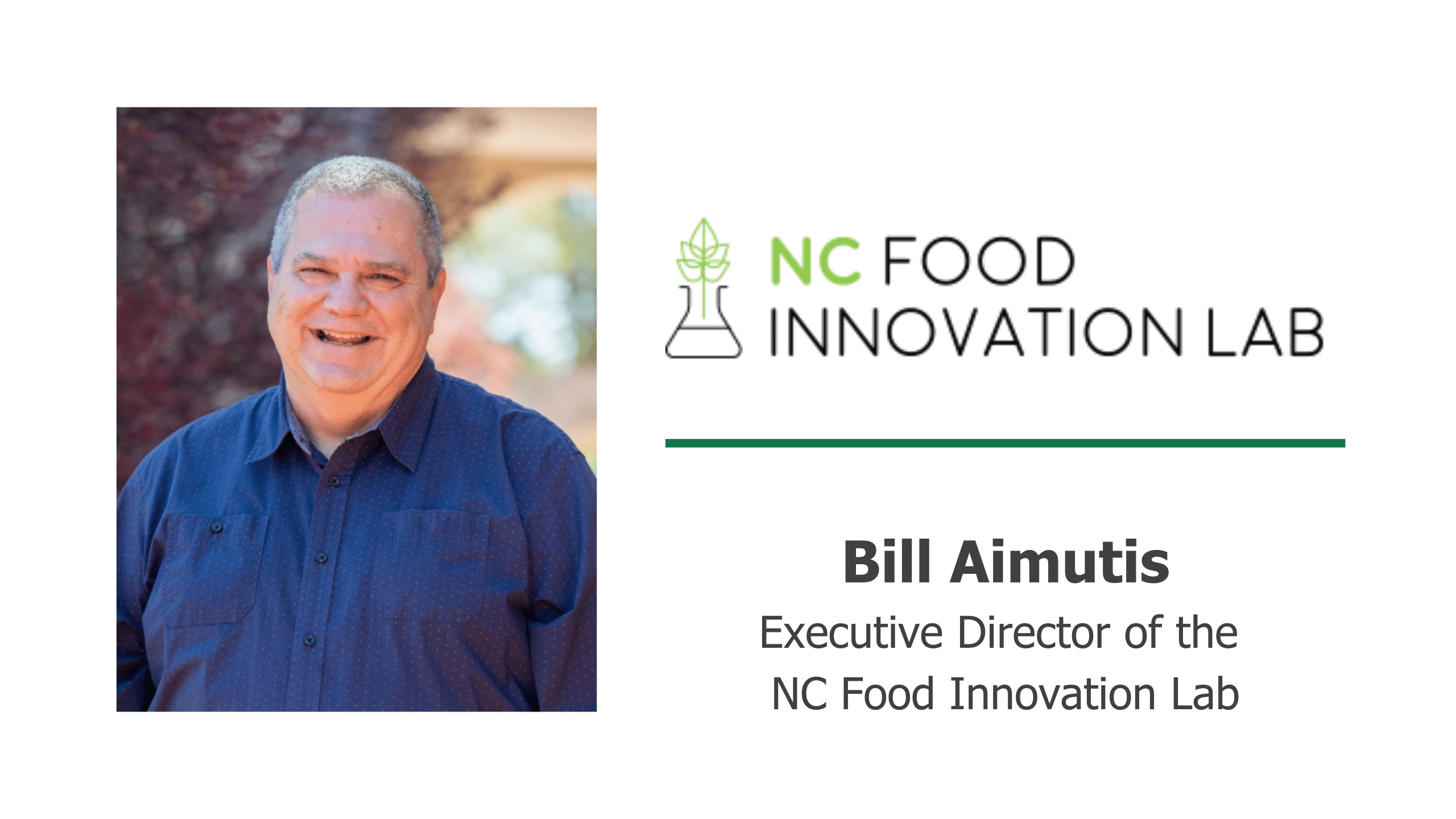 Critical Conversations with Scott T. Hamilton featuring North Carolina Food Innovation Lab Executive Director Bill Aimutis