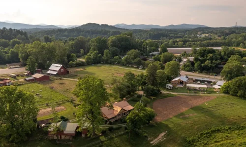 sunset on a beautiful farm in North Carolina